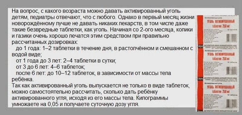 Как давать активированный уголь детям до года?