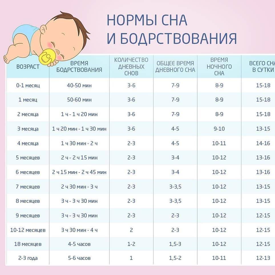 Сколько должен спать ребёнок в 1 год