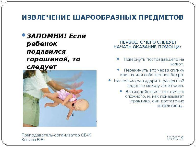 Ребенок подавился: что делать?
