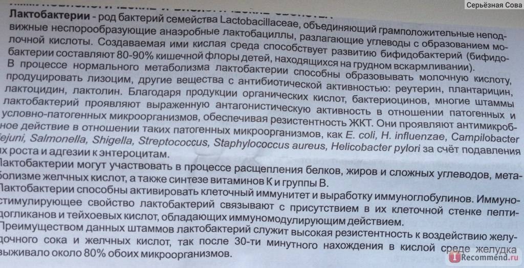Лактобактерин для новорожденных в лечении болей в животике