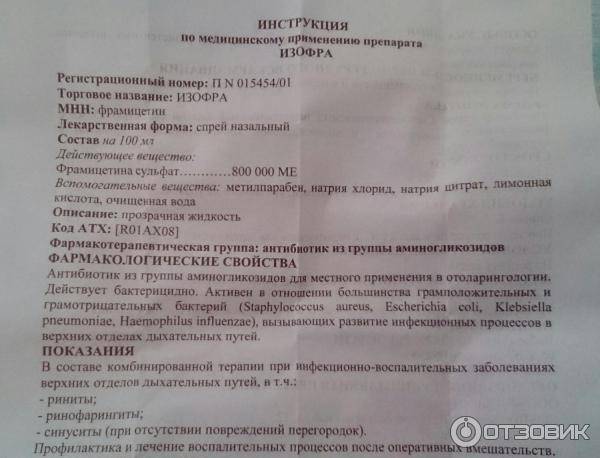 Изофра при грудном вскармливании
