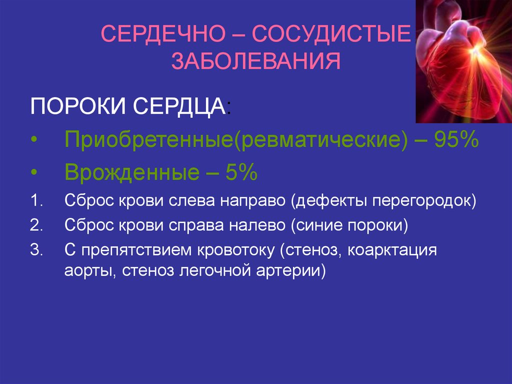 Врождённые и приобретённые пороки сердца