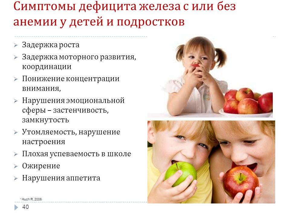 18 причин, способствующих развитию железодефицитной анемии у детей
