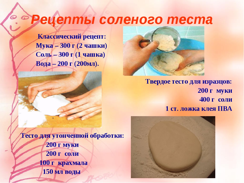 Как приготовить соленое тесто для лепки фигур - 4 рецепта