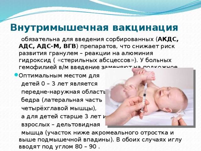 Схема вакцины акдс