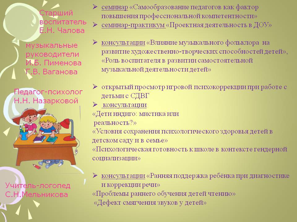 Семинар я иду в детский сад!
