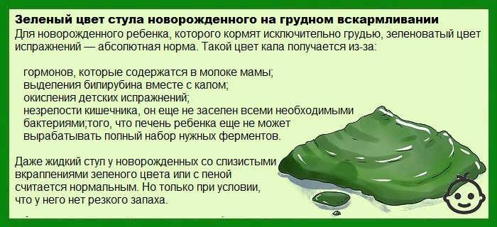 Зеленый кал у ребенка: причины, лечение и профилактики