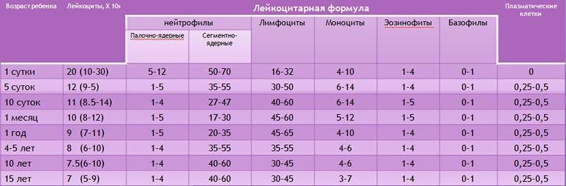 Почему моноциты повышены у ребенка, их норма в крови у детей