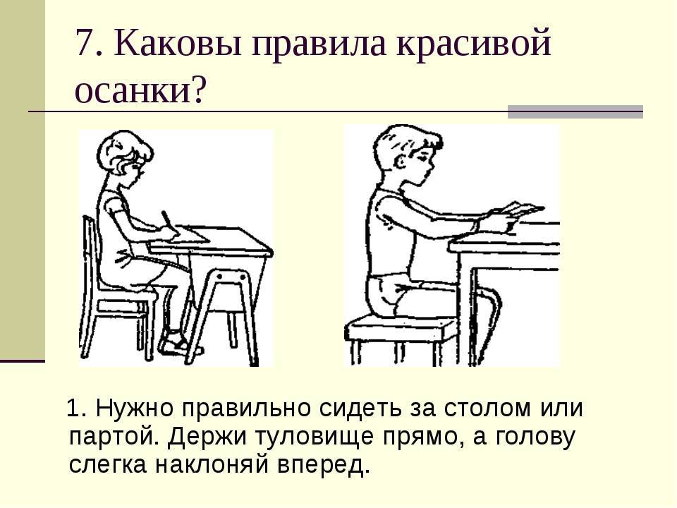 Как правильно должны сидеть. Правильная посадка за столом. Правильная поза за столом. Правильная посадка школьника. Правильное положение ребенка за столом.