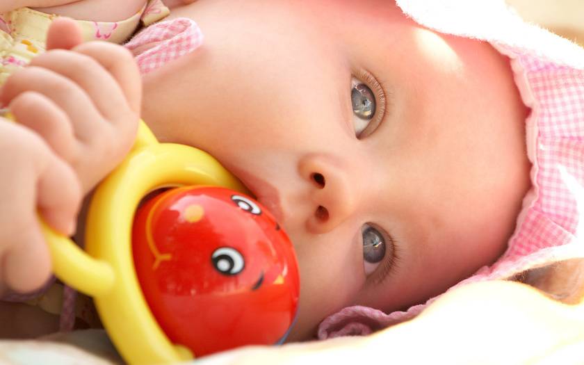 Когда новорожденному можно дать погремушку, во сколько месяцев ребенок начинает ее держать?