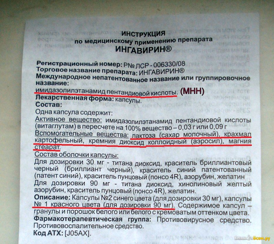 Ингавирин: инструкция по применению для взрослых и детей, состав, дозировка, аналоги противовирусного препарата