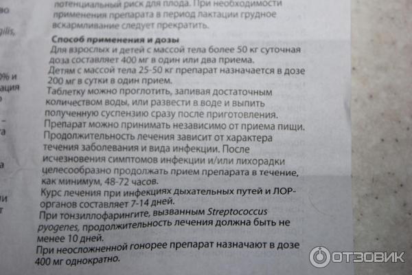 Лекарственный препарат супракс солютаб, инструкция по применению