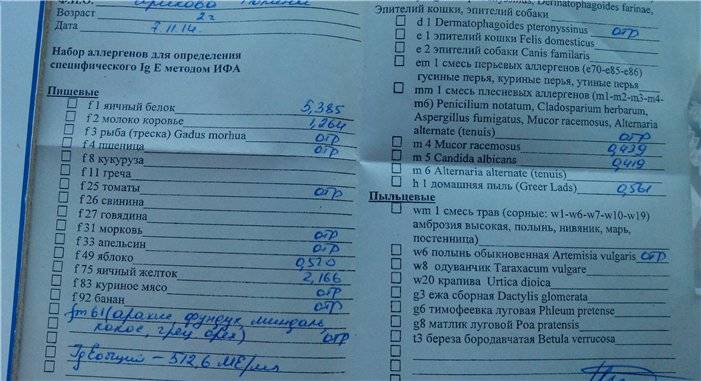 Анализ на аллергию — безопасное тестирование по крови