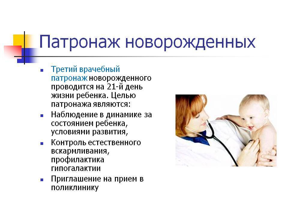 Патронаж новорожденного ребенка: задачи, схема, алгоритм